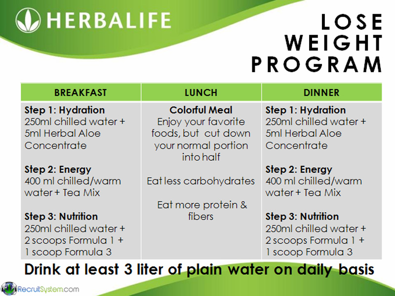 herbalife diet plan to lose weight fast